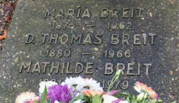Grabstein Thomas Breits auf dem Protestantischen Friedhof Augsburg