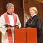 Stadtdekan Helmut Haug und Stadtdekanin Susanne Kasch begrüßten gemeinsam zur ökumenischen Feier des Reformationsfestes | Foto: I. Hoffmann 
