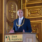 Oberbürgermeister Kurt Gribl vor der Bekanntgabe des Friedenspreisträgers im Goldenen Saal. | Foto: I. Hoffmann