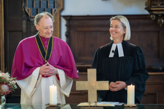 Generalvikar Dr. Wolfgang Hacker und Stadtdekanin Doris Sperber-Hartmann