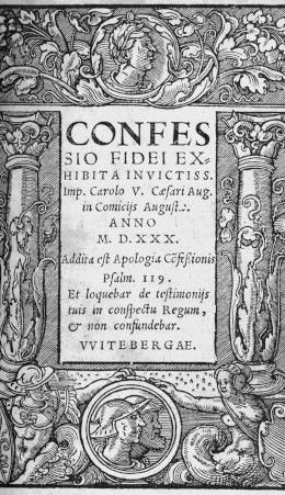 Titelblatt der Confessio Augustana